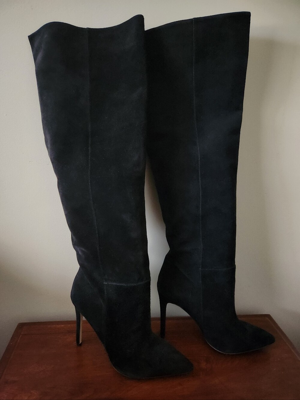 🐈‍⬛️Aldo - Black Suede Mirinia Thigh High Boots - Size 10
